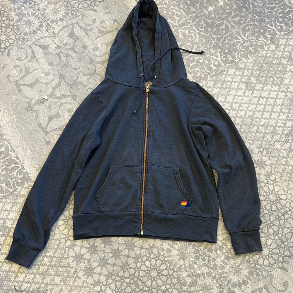 Aviator Nation unisex navy zip up